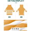 Haloumoning Small Dog Pullover Sweater, Striped Knitted Pet Sweaters for Fall Winter Dog Clothes, Turtleneck Thick Warm Clothes for Small Medium Large Dogs(Yellow)