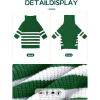 Haloumoning Small Dog Pullover Sweater, Striped Knitted Pet Sweaters for Fall Winter Dog Clothes, Turtleneck Thick Warm Clothes for Small Medium Large Dogs(Dark Green)