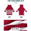 Haloumoning Small Dog Pullover Sweater, Striped Knitted Pet Sweaters for Fall Winter Dog Clothes, Turtleneck Thick Warm Clothes for Small Medium Large Dogs(Red)