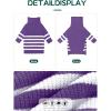 Haloumoning Small Dog Pullover Sweater, Striped Knitted Pet Sweaters for Fall Winter Dog Clothes, Turtleneck Thick Warm Clothes for Small Medium Large Dogs(Purple)