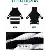 Haloumoning Small Dog Pullover Sweater, Striped Knitted Pet Sweaters for Fall Winter Dog Clothes, Turtleneck Thick Warm Clothes for Small Medium Large Dogs(Black)