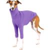 Dog Fleece Sweater Turtleneck Long Sleeve Pullover Sweatshirt Warm Puppy Clothes for Small Medium Dogs(Dark Purple)