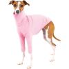 Dog Fleece Sweater Turtleneck Long Sleeve Pullover Sweatshirt Warm Puppy Clothes for Small Medium Dogs(Pink)