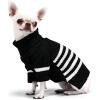 Haloumoning Small Dog Pullover Sweater, Striped Knitted Pet Sweaters for Fall Winter Dog Clothes, Turtleneck Thick Warm Clothes for Small Medium Large Dogs(Black)