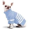 Haloumoning Small Dog Pullover Sweater, Striped Knitted Pet Sweaters for Fall Winter Dog Clothes, Turtleneck Thick Warm Clothes for Small Medium Large Dogs(Blue)
