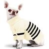 Haloumoning Small Dog Pullover Sweater, Striped Knitted Pet Sweaters for Fall Winter Dog Clothes, Turtleneck Thick Warm Clothes for Small Medium Large Dogs(Beige)