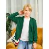 Haloumoning Boys Zip Up Hoodie Sweatshirt Kids Long Sleeve Fleece Sweatshirts with Kangaroo Pockets 5-14 Years(Dark Green)