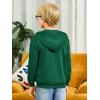 Haloumoning Boys Zip Up Hoodie Sweatshirt Kids Long Sleeve Fleece Sweatshirts with Kangaroo Pockets 5-14 Years(Dark Green)