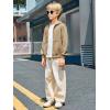 Haloumoning Boys Zip Up Hoodie Sweatshirt Kids Long Sleeve Fleece Sweatshirts with Kangaroo Pockets 5-14 Years(Khaki)