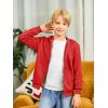Haloumoning Boys Zip Up Hoodie Sweatshirt Kids Long Sleeve Fleece Sweatshirts with Kangaroo Pockets 5-14 Years(Red)