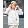 Haloumoning Boys Zip Up Hoodie Sweatshirt Kids Long Sleeve Fleece Sweatshirts with Kangaroo Pockets 5-14 Years(White)