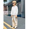 Haloumoning Boys Zip Up Hoodie Sweatshirt Kids Long Sleeve Fleece Sweatshirts with Kangaroo Pockets 5-14 Years(White)