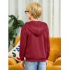 Haloumoning Boys Zip Up Hoodie Sweatshirt Kids Long Sleeve Fleece Sweatshirts with Kangaroo Pockets 5-14 Years(Wine Red)