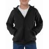 Haloumoning Boys Zip Up Hoodie Sweatshirt Kids Long Sleeve Fleece Sweatshirts with Kangaroo Pockets 5-14 Years(Black)