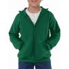 Haloumoning Boys Zip Up Hoodie Sweatshirt Kids Long Sleeve Fleece Sweatshirts with Kangaroo Pockets 5-14 Years(Dark Green)