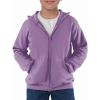Haloumoning Boys Zip Up Hoodie Sweatshirt Kids Long Sleeve Fleece Sweatshirts with Kangaroo Pockets 5-14 Years(Purple)