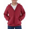 Haloumoning Boys Zip Up Hoodie Sweatshirt Kids Long Sleeve Fleece Sweatshirts with Kangaroo Pockets 5-14 Years(Wine Red)