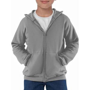 Haloumoning Boys Zip Up Hoodie Sweatshirt Kids Long Sleeve Fleece Sweatshirts with Kangaroo Pockets 5-14 Years(Gray)