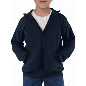 Haloumoning Boys Zip Up Hoodie Sweatshirt Kids Long Sleeve Fleece Sweatshirts with Kangaroo Pockets 5-14 Years(Navy Blue)