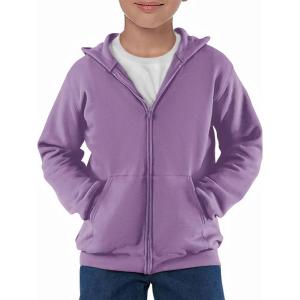 Haloumoning Boys Zip Up Hoodie Sweatshirt Kids Long Sleeve Fleece Sweatshirts with Kangaroo Pockets 5-14 Years(Purple)