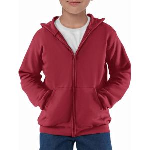 Haloumoning Boys Zip Up Hoodie Sweatshirt Kids Long Sleeve Fleece Sweatshirts with Kangaroo Pockets 5-14 Years(Wine Red)