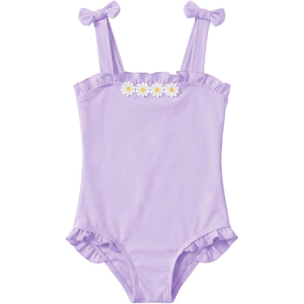 image:imageHaloumoning Toddler Baby Girl One Piece Swimsuit Kids Daisy Swimwear Summer Beach Bathing Suit 9M8YPurple