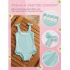 Haloumoning Toddler Baby Girl One Piece Swimsuit Kids Daisy Swimwear Summer Beach Bathing Suit 9M-8Y(Mint Green)