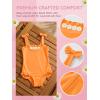 Haloumoning Toddler Baby Girl One Piece Swimsuit Kids Daisy Swimwear Summer Beach Bathing Suit 9M-8Y(Orange)