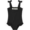 Haloumoning Toddler Baby Girl One Piece Swimsuit Kids Daisy Swimwear Summer Beach Bathing Suit 9M-8Y(Black)