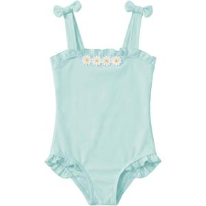 Haloumoning Toddler Baby Girl One Piece Swimsuit Kids Daisy Swimwear Summer Beach Bathing Suit 9M-8Y(Mint Green)