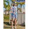 Haloumoning Girls Chiffon Swim Beach Cover Up Kids Cute Elastic Waist Printed Bathing Suit Coverups 5-14 Years(Light Green)