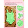 Haloumoning Toddler Baby Girl One Piece Swimsuit Kids Daisy Swimwear Summer Beach Bathing Suit 9M-8Y(Fluorescent Green)
