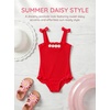 Haloumoning Toddler Baby Girl One Piece Swimsuit Kids Daisy Swimwear Summer Beach Bathing Suit 9M-8Y(Red)