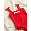 Haloumoning Toddler Baby Girl One Piece Swimsuit Kids Daisy Swimwear Summer Beach Bathing Suit 9M-8Y(Red)