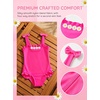 Haloumoning Toddler Baby Girl One Piece Swimsuit Kids Daisy Swimwear Summer Beach Bathing Suit 9M-8Y(Rose Red)