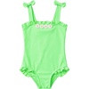 Haloumoning Toddler Baby Girl One Piece Swimsuit Kids Daisy Swimwear Summer Beach Bathing Suit 9M-8Y(Fluorescent Green)