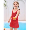 Haloumoning Girls Sleeveless Crochet Swimsuit Cover Up Kids Summer Hollow Out Knitted Beach Dress 7-14 Years(Red)